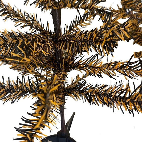 SET OF TWO Mini Halloween Trees Tabletop Black Orange 11 x 11 x 18 inches - Picture 5 of 13